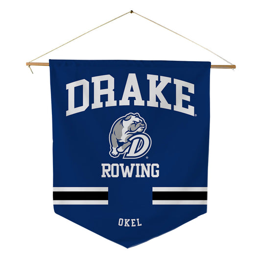 Drake - NCAA Women's Rowing : Hannah Okel - Pennant - 18" x 21"-0