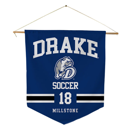 Drake - NCAA Women's Soccer : Paige Millstone - Pennant - 18" x 21"-0