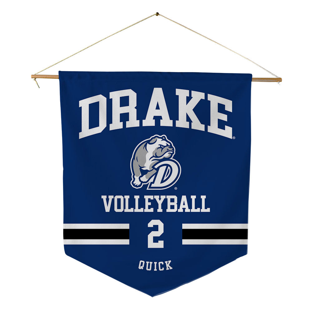 Drake - NCAA Women's Volleyball : Katie Quick - Pennant - 18" x 21"-0