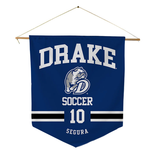 Drake - NCAA Men's Soccer : Damian Segura - Pennant - 18" x 21"-0