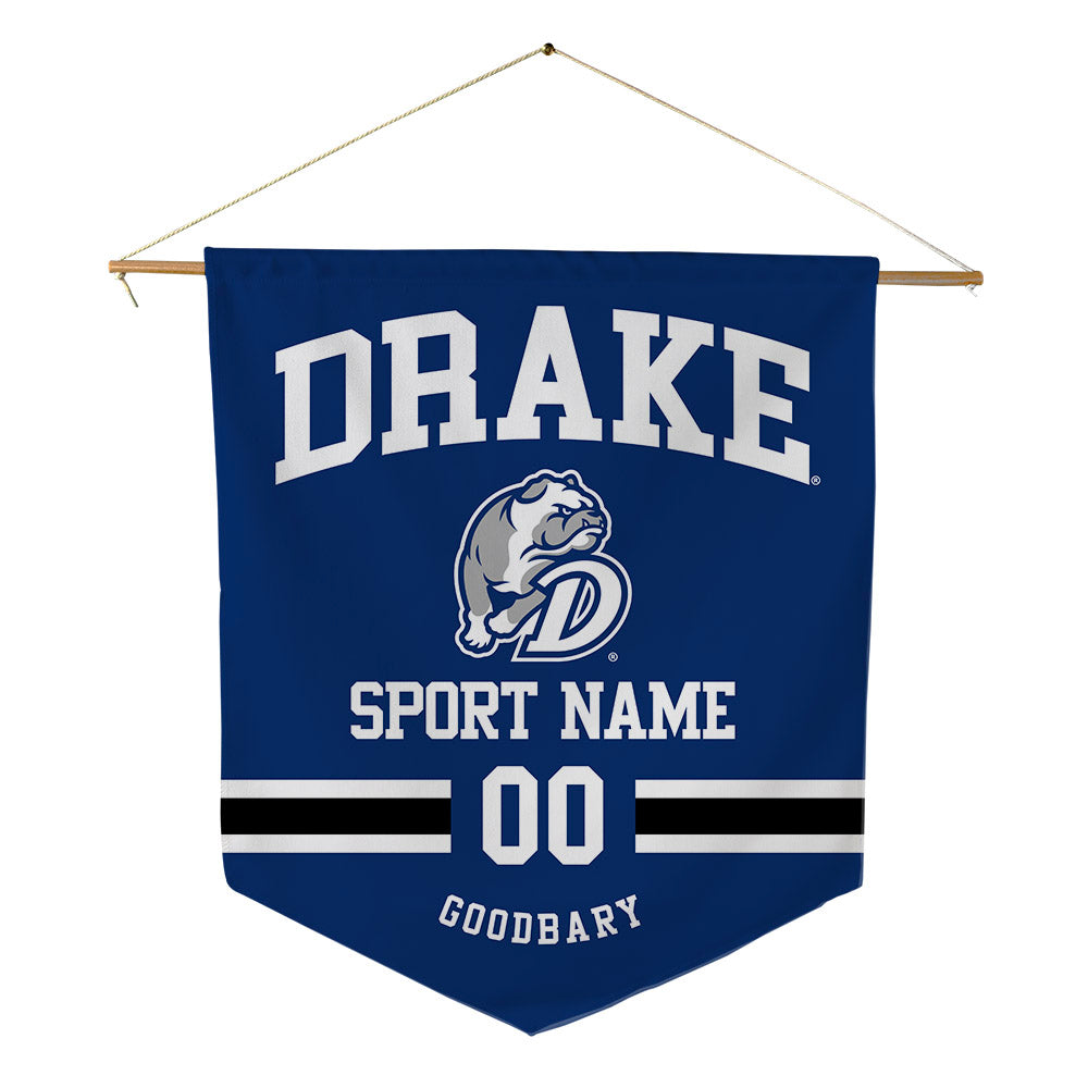Drake - NCAA Men's Basketball : Griffen Goodbary - Pennant - 18" x 21"-0