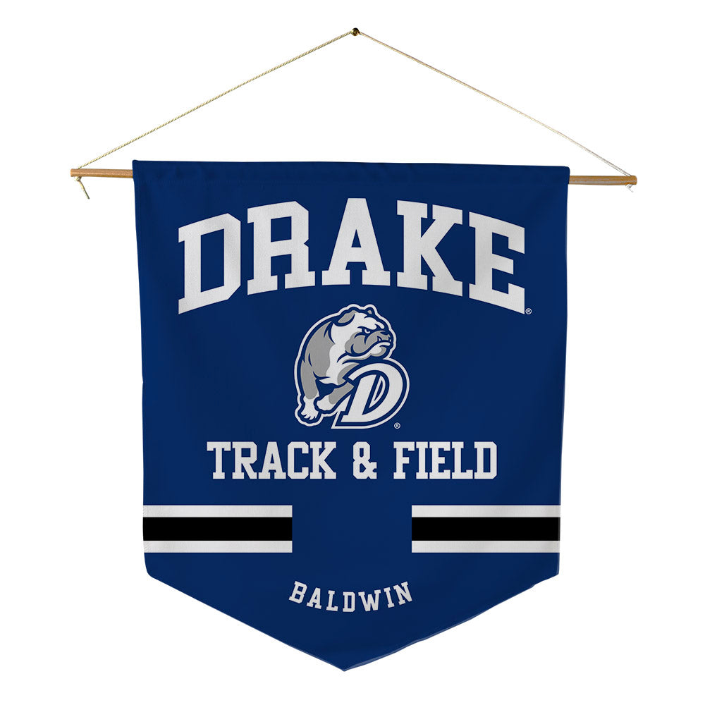 Drake - NCAA Men's Track & Field : Xavier Baldwin - Pennant - 18" x 21"-0