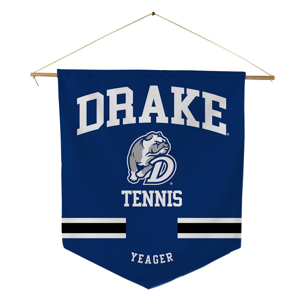 Drake - NCAA Men's Tennis : Alex Yeager - Pennant - 18" x 21"-0