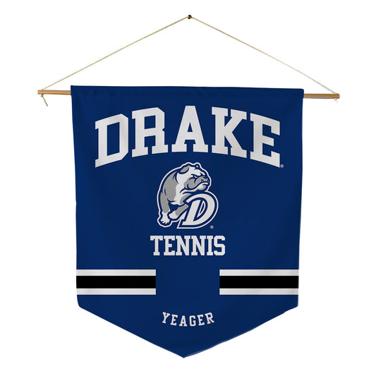 Drake - NCAA Men's Tennis : Alex Yeager - Pennant - 18" x 21"-0