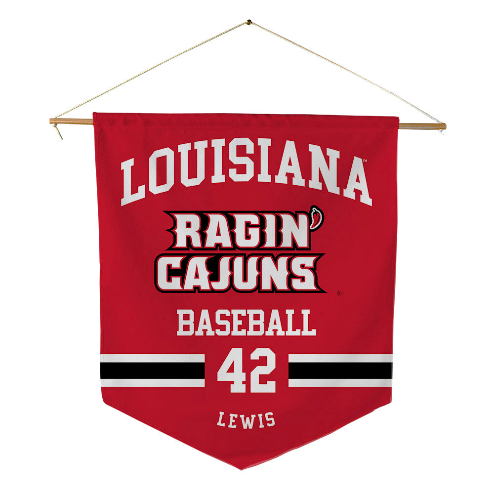 Louisiana - NCAA Baseball : Noah Lewis - Pennant - 18" x 21"-0
