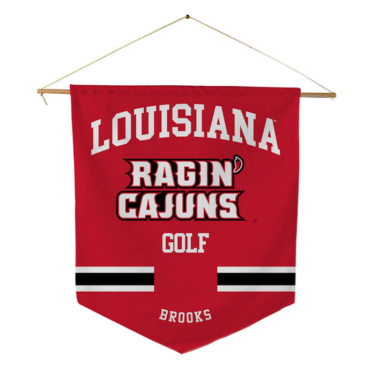 Louisiana - NCAA Men's Golf : James Brooks - Pennant - 18" x 21"-0