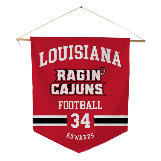 Louisiana - NCAA Football : kailep Edwards - Pennant - 18" x 21"-0