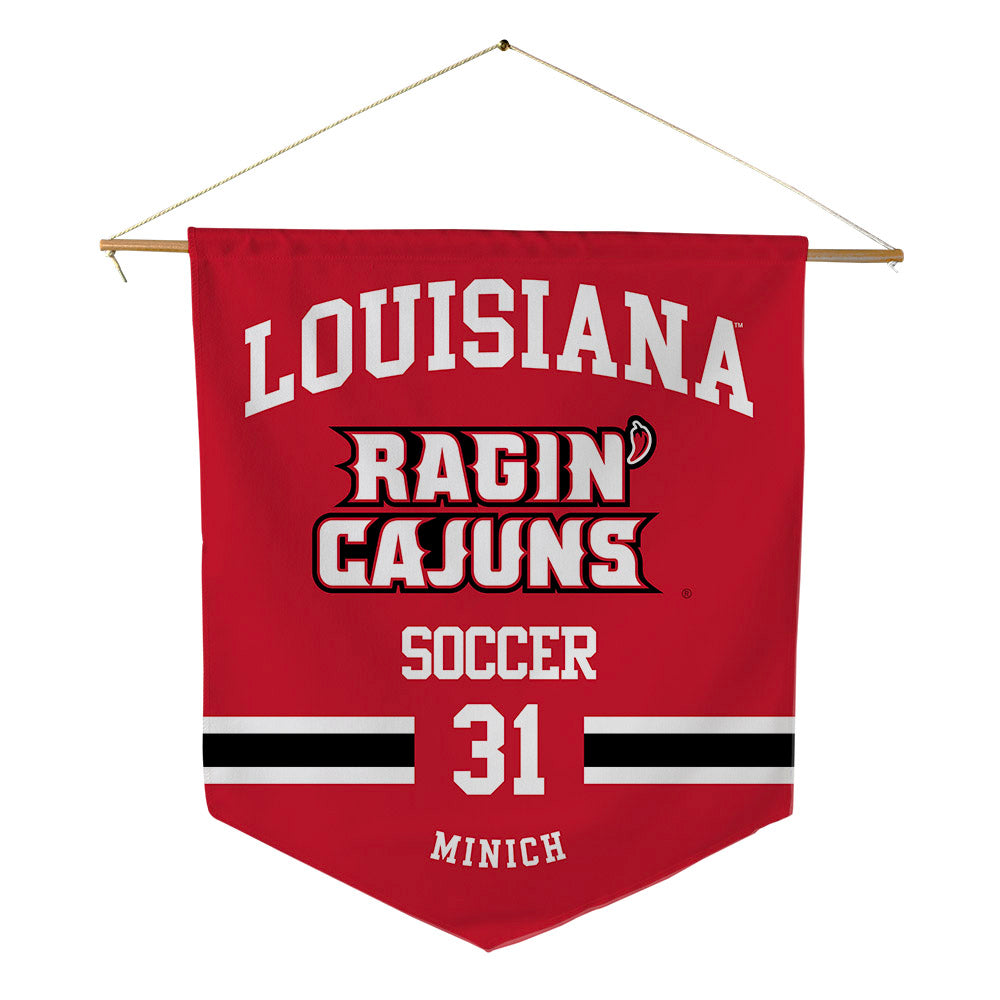 Louisiana - NCAA Women's Soccer : Laine Minich - Pennant - 18" x 21"-0