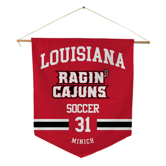 Louisiana - NCAA Women's Soccer : Laine Minich - Pennant - 18" x 21"-0