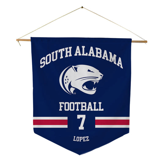 South Alabama - NCAA Football : Gio Lopez - Pennant - 18" x 21"-0