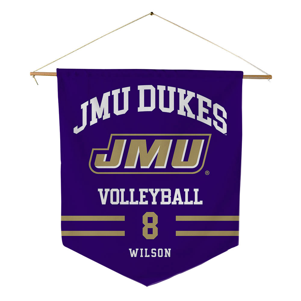 JMU - NCAA Women's Volleyball : Anna Wilson - Pennant - 18" x 21"-0