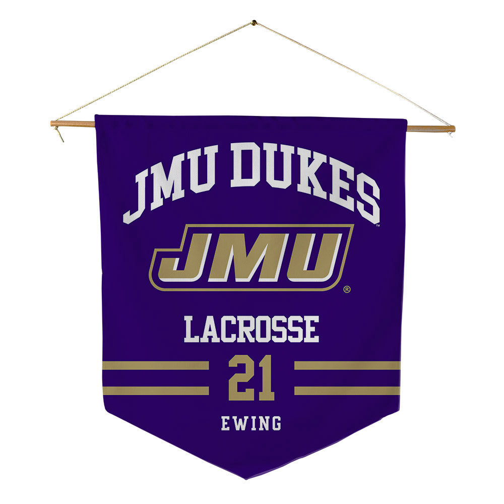 JMU - NCAA Women's Lacrosse : Caroline Ewing - Pennant - 18" x 21"-0