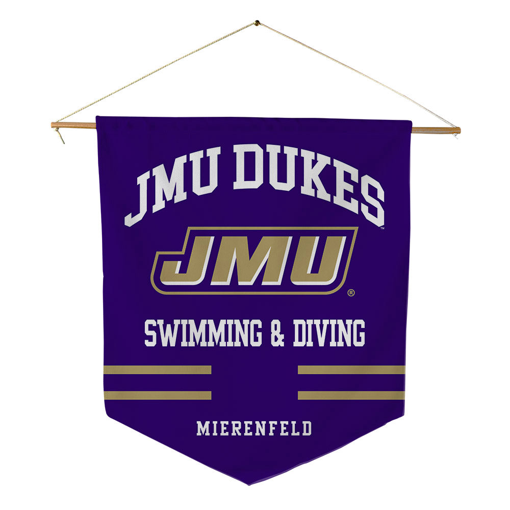 JMU - NCAA Women's Swimming & Diving : Ellie Mierenfeld - Pennant - 18" x 21"-0