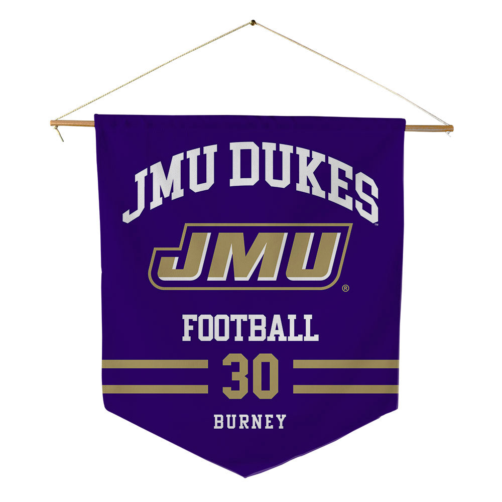 JMU - NCAA Football : Trace Burney - Pennant - 18" x 21"-0