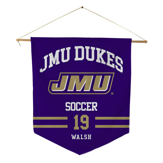 JMU - NCAA Men's Soccer : Ryan Walsh - Pennant - 18" x 21"-0