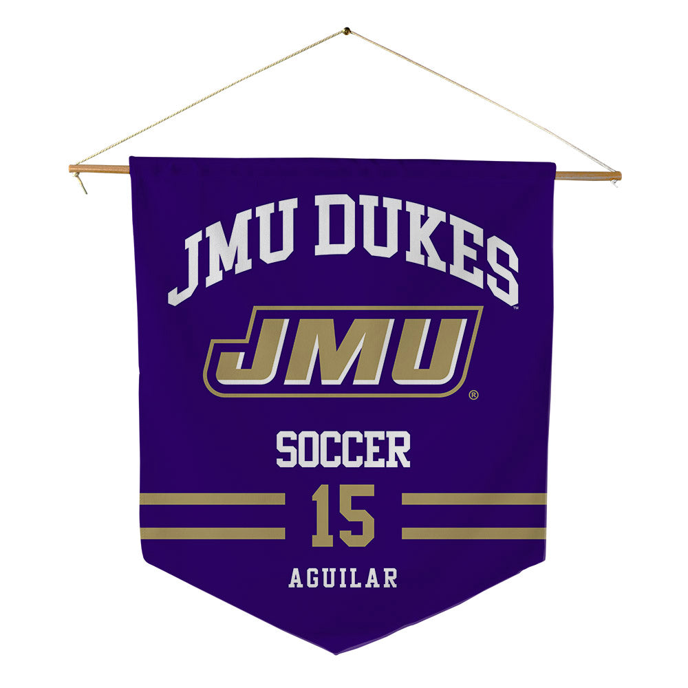 JMU - NCAA Men's Soccer : jeffrey aguilar - Pennant - 18" x 21"-0
