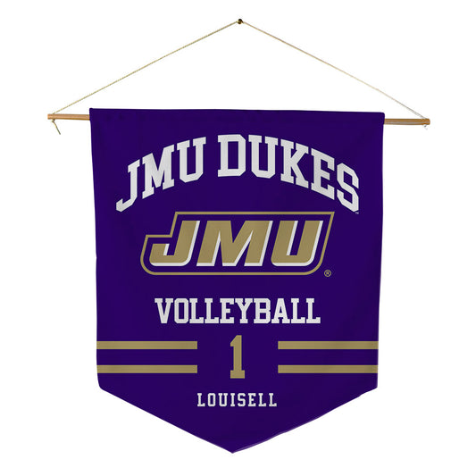 JMU - NCAA Women's Volleyball : Kennedy Louisell - Pennant - 18" x 21"-0