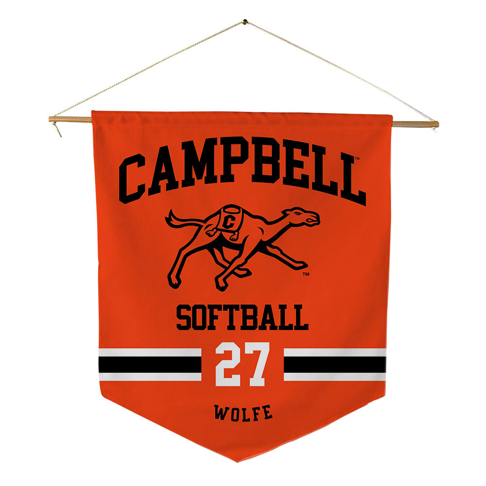 Campbell - NCAA Softball : Kasey Wolfe - Pennant - 18" x 21"-0