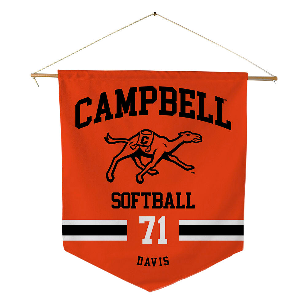 Campbell - NCAA Softball : Devin Davis - Pennant - 18" x 21"-0