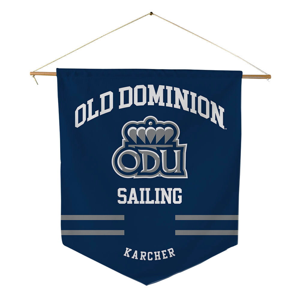 Old Dominion - NCAA Men's Sailing : David Karcher - Pennant - 18" x 21"-0