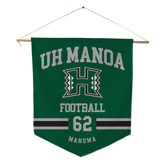Hawaii - NCAA Football : Lautaimi Manuma - Pennant - 18" x 21"-0