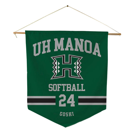 Hawaii - NCAA Softball : Larissa Goshi - Pennant - 18" x 21"-0