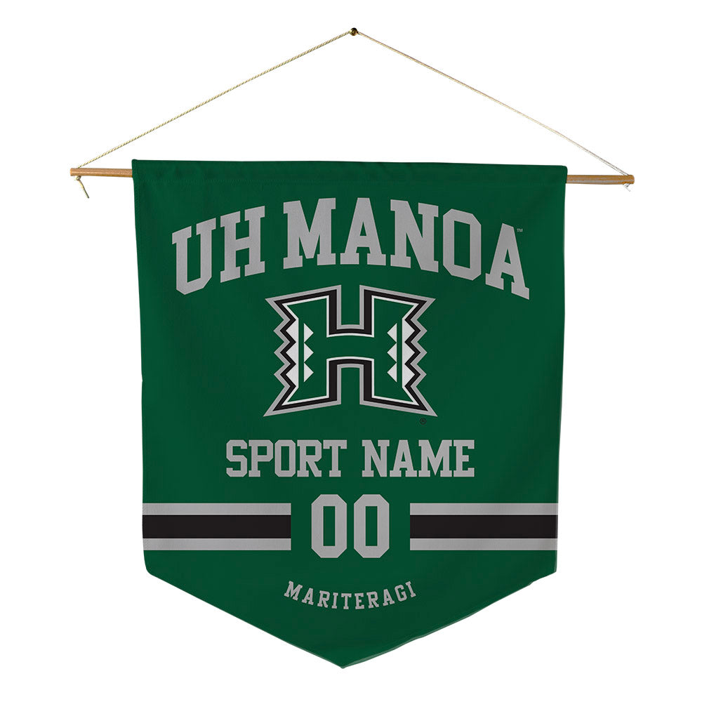 Hawaii - NCAA Football : Zaden Mariteragi - Pennant - 18" x 21"-0