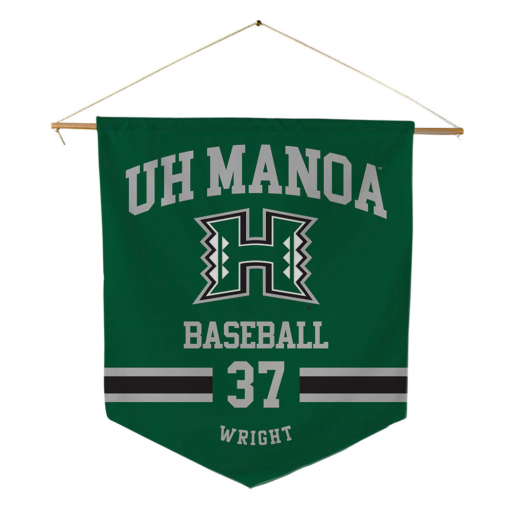 Hawaii - NCAA Baseball : Gabe Wright - Pennant - 18" x 21"-0