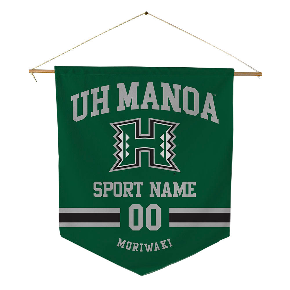 Hawaii - NCAA Women's Volleyball : Kahea Moriwaki - Pennant - 18" x 21"-0