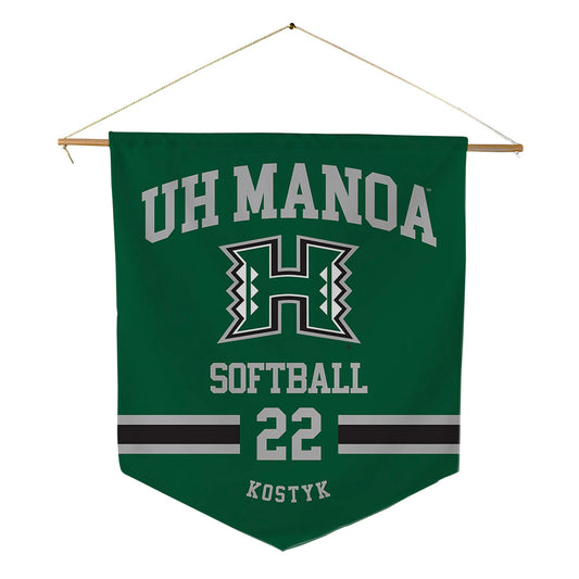 Hawaii - NCAA Softball : Kayla Kostyk - Pennant - 18" x 21"-0