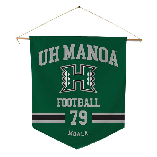 Hawaii - NCAA Football : Lipe Moala - Pennant - 18" x 21"-0