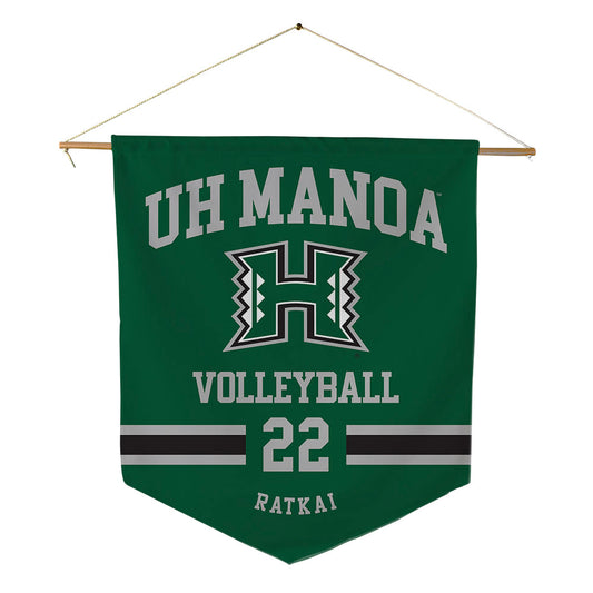 Hawaii - NCAA Women's Volleyball : Panna Ratkai - Pennant - 18" x 21"-0