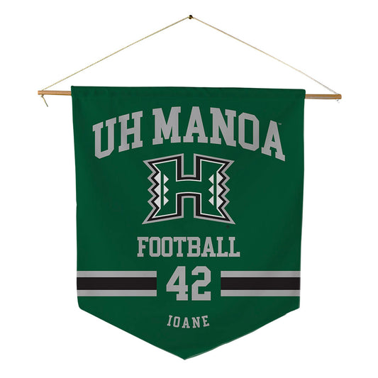 Hawaii - NCAA Football : Matteus Ioane - Pennant - 18" x 21"-0