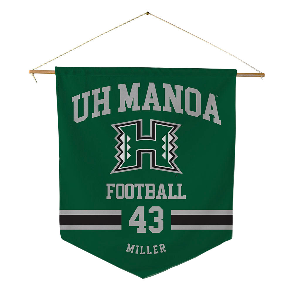 Hawaii - NCAA Football : Gannon Miller - Pennant - 18" x 21"-0