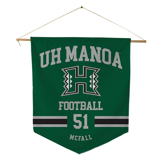 Hawaii - NCAA Football : Eric Mcfall - Pennant - 18" x 21"-0