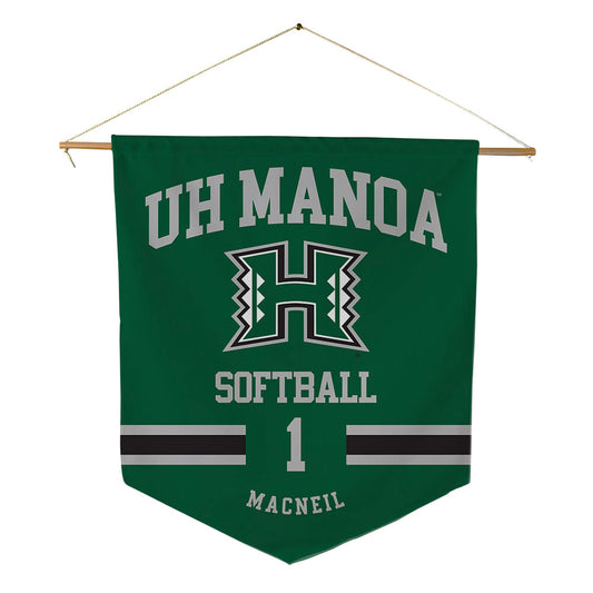 Hawaii - NCAA Softball : Maryn Macneil - Pennant - 18" x 21"-0