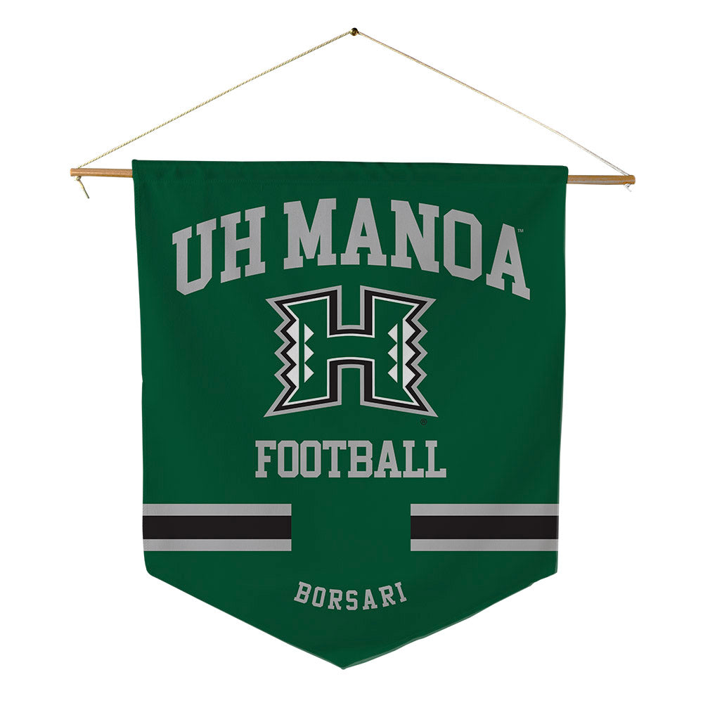 Hawaii - NCAA Football : Hudson Borsari - Pennant - 18" x 21"-0