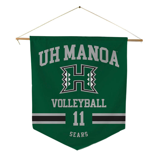 Hawaii - NCAA Men's Volleyball : Ryan Sears - Pennant - 18" x 21"-0