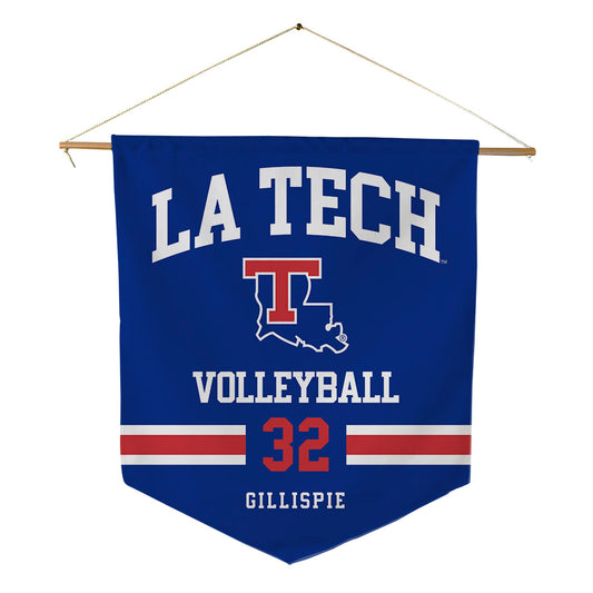 LA Tech - NCAA Women's Volleyball : Zari Gillispie - Pennant - 18" x 21"-0