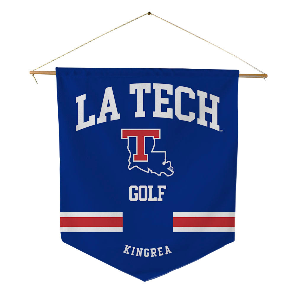 LA Tech - NCAA Men's Golf : Gray Kingrea - Pennant - 18" x 21"-0