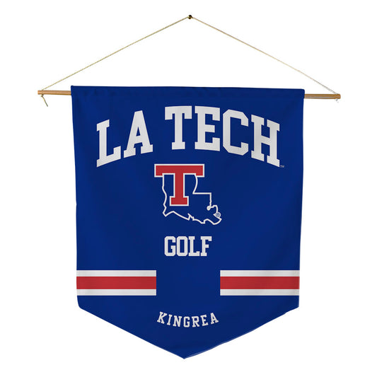LA Tech - NCAA Men's Golf : Gray Kingrea - Pennant - 18" x 21"-0