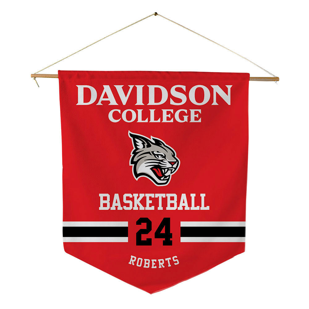 Davidson - NCAA Men's Basketball : JaQualon Roberts - Pennant - 18" x 21"-0