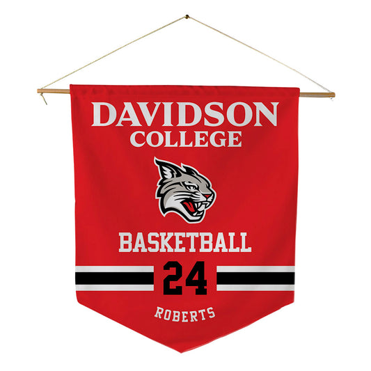 Davidson - NCAA Men's Basketball : JaQualon Roberts - Pennant - 18" x 21"-0
