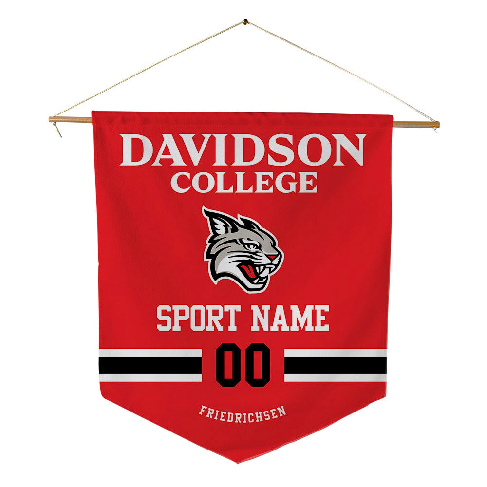 Davidson - NCAA Men's Basketball : Parker Friedrichsen - Pennant - 18" x 21"-0