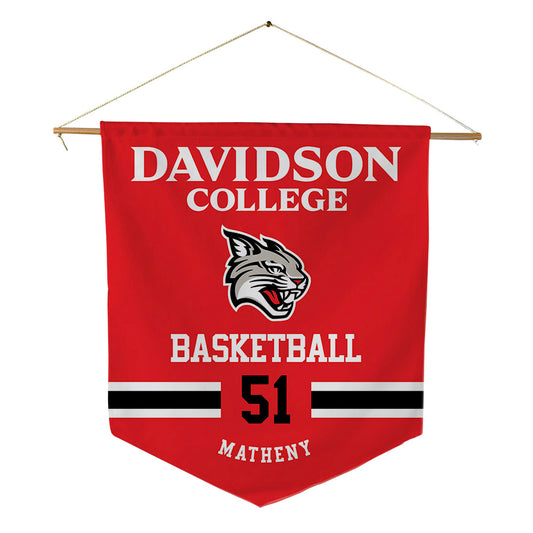 Davidson - NCAA Men's Basketball : Brock Matheny - Pennant - 18" x 21"-0