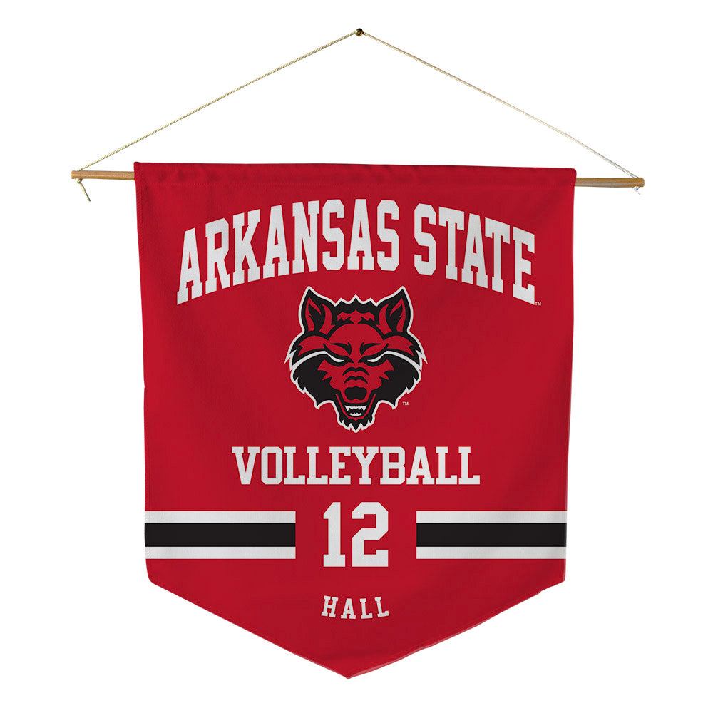 Arkansas State - NCAA Women's Volleyball : Bailey Hall - Pennant - 18" x 21"-0