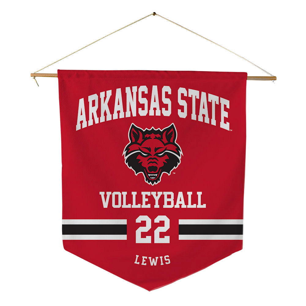 Arkansas State - NCAA Women's Volleyball : Devyn Lewis - Pennant - 18" x 21"-0