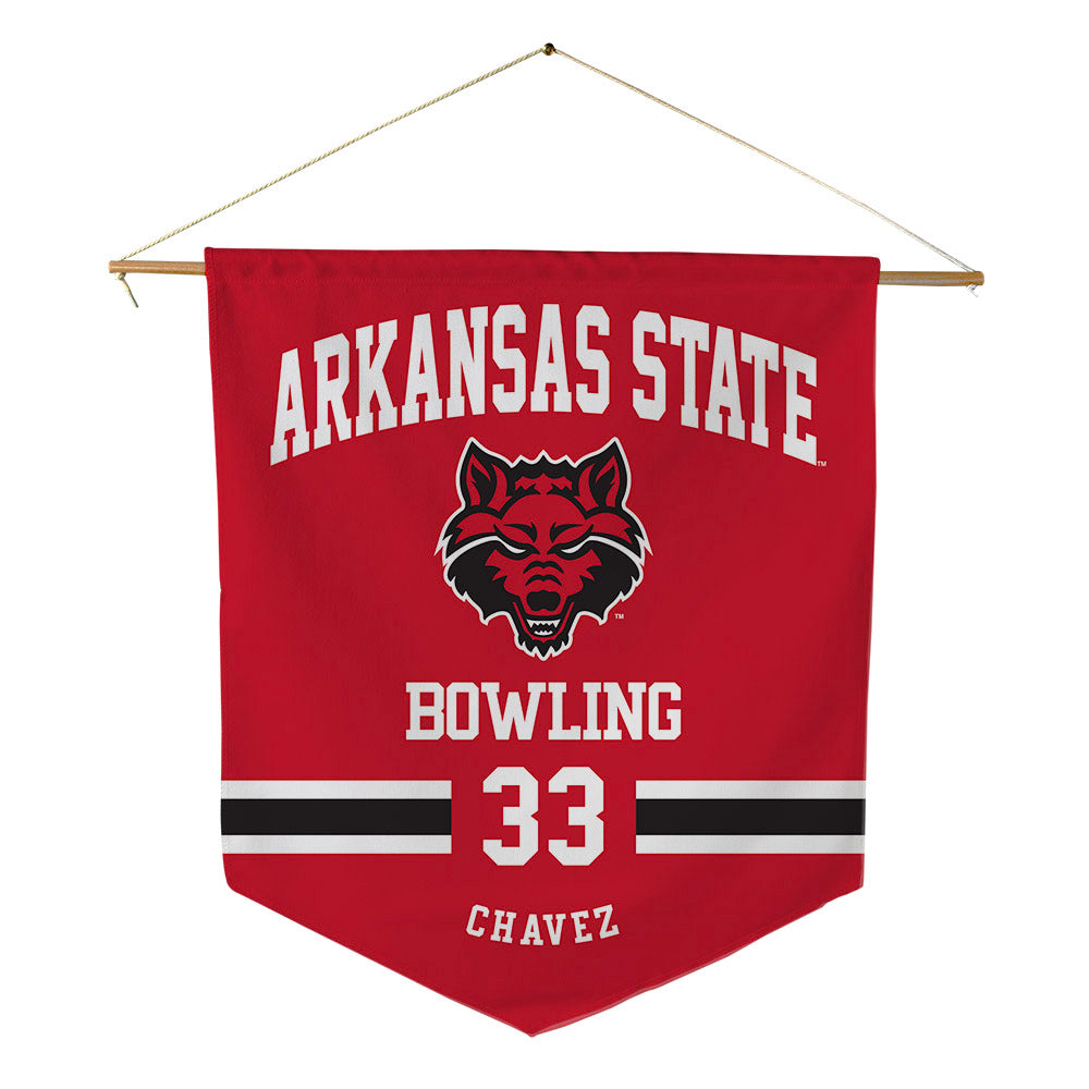 Arkansas State - NCAA Women's Bowling : Malaya Chavez - Pennant - 18" x 21"-0