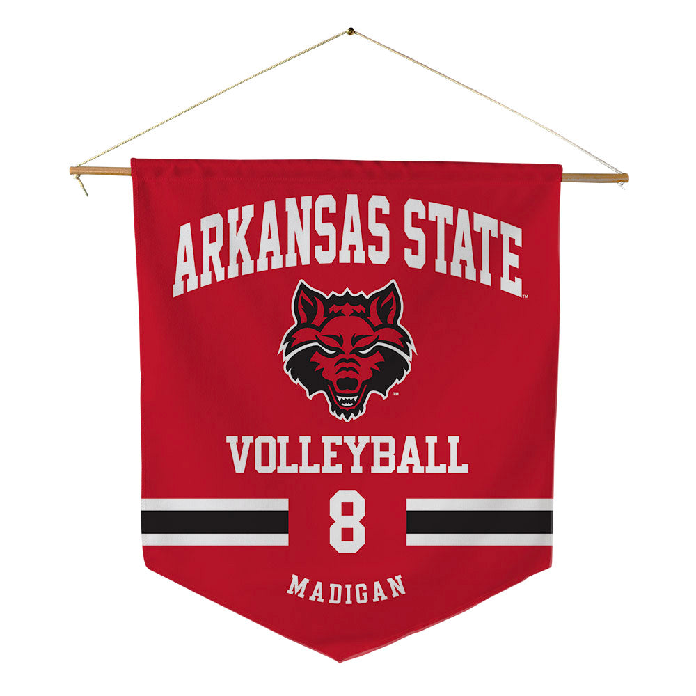 Arkansas State - NCAA Women's Volleyball : Erin Madigan - Pennant - 18" x 21"-0