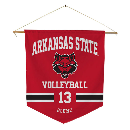Arkansas State - NCAA Women's Volleyball : Haley Glunz - Pennant - 18" x 21"-0